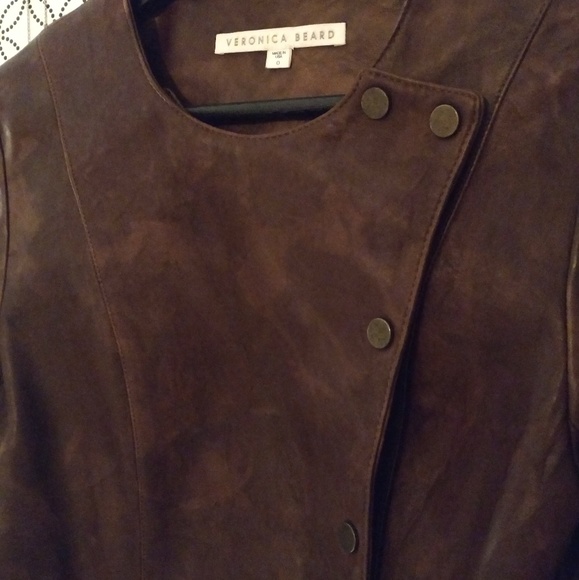 $1,495+ Veronica Beard LEATHER Fringe Jacket - Picture 4 of 7